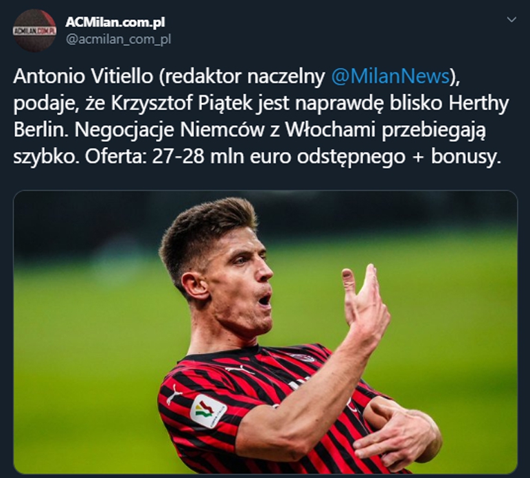 JEST OFERTA z Bundesligi za Krzysztofa Piątka!